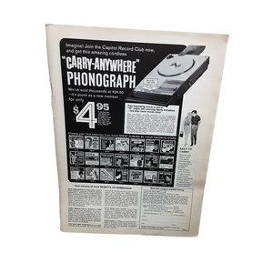 1966 Capitol Record Club Original Ad Vintage 60s Ephemera